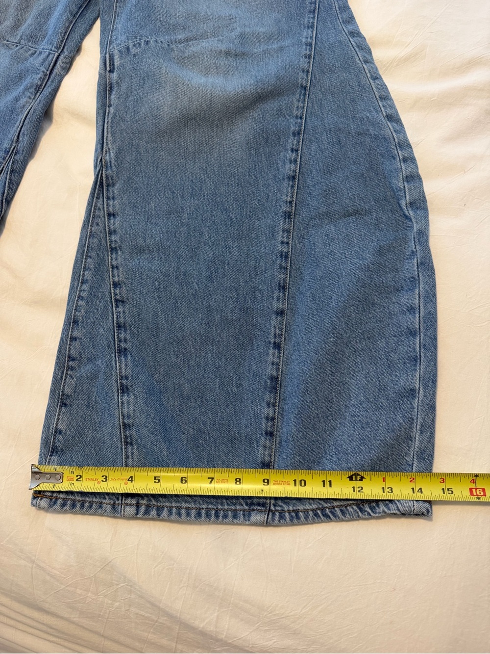 Free People Eden slouchy Light Blue Wide-Leg Jeans - Picture 10 of 12